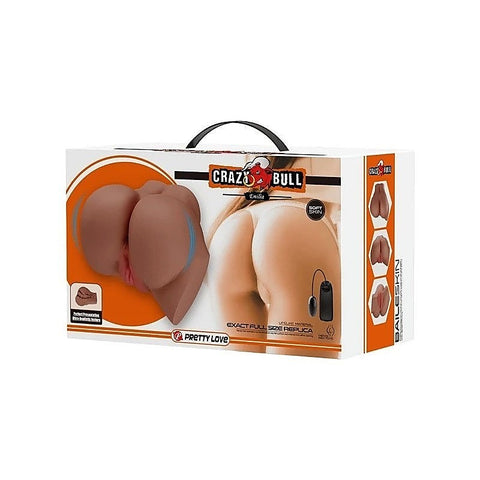 Crazy Bull Emilia Vibrating Male Masturbator Tan - Masturbators and Strokers