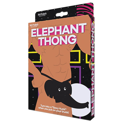 Cotton With Stretch Waistband Elephant Thong - Party Gifts and Novelties