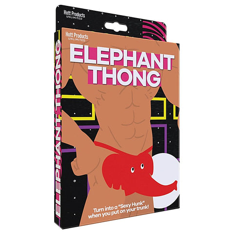 Cotton With Stretch Waistband Elephant Thong - Party Gifts and Novelties