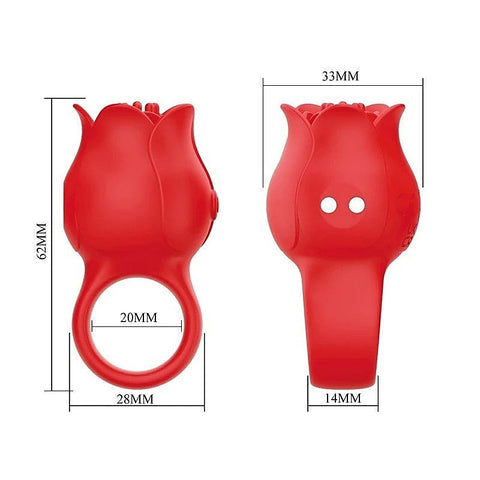 Pretty Love Jae Rose Adult Finger Vibrator Red - Clit Ticklers and Pulsators