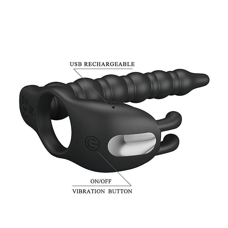 Rechargeable Blackney Vibrating Cock Ring by Baile - Vibrating Cock Rings