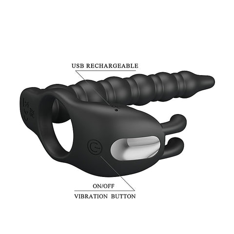 Rechargeable Blackney Vibrating Cock Ring by Baile - Vibrating Cock Rings