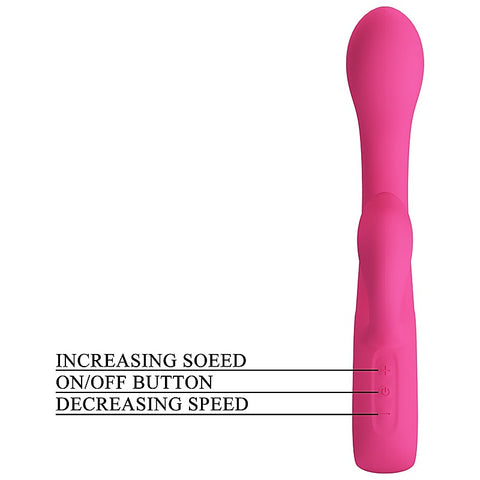 Pretty Love Fritz Rechargeable Rabbit Massager Pink - Rabbit Vibrators