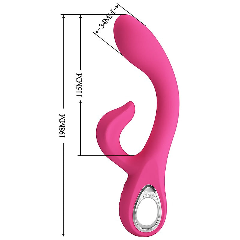 Pretty Love Fritz Rechargeable Rabbit Massager Pink - Rabbit Vibrators
