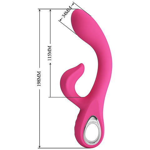 Pretty Love Fritz Rechargeable Rabbit Massager Pink - Rabbit Vibrators