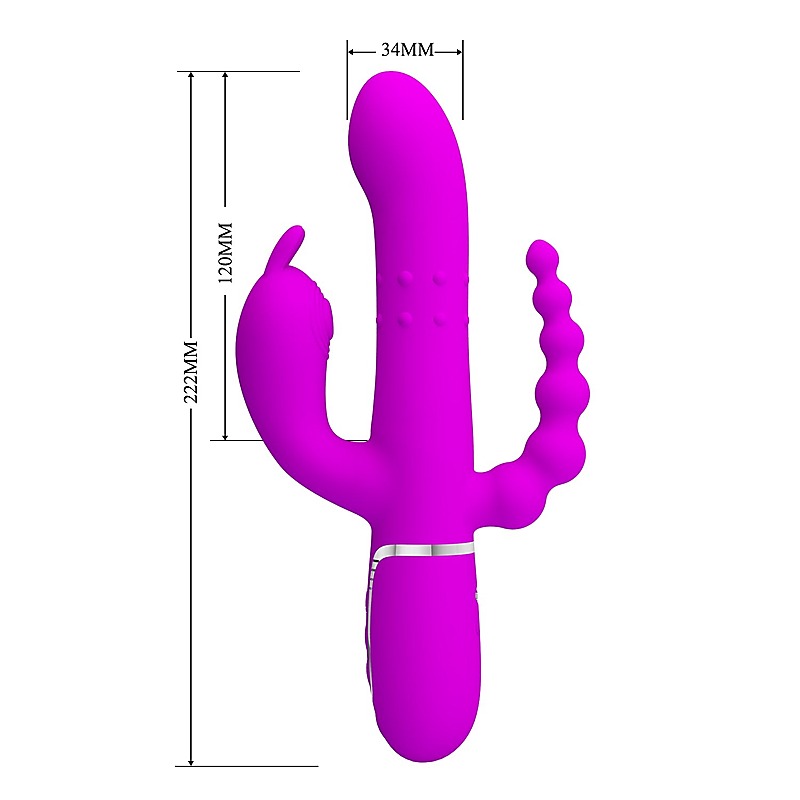 Pretty Love Cammy 4 In 1 Triple Rabbit Vibrator By Baile - Rabbit Vibrators