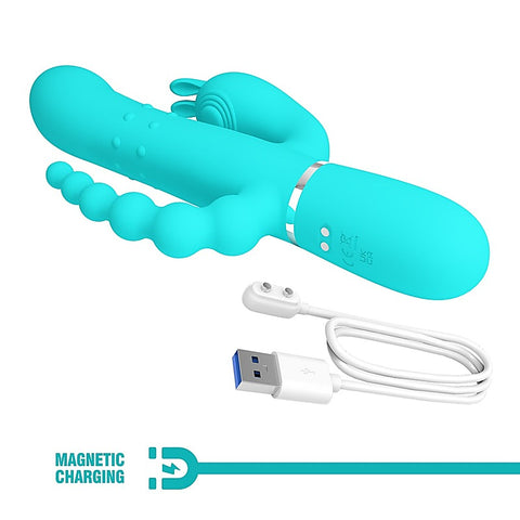 Pretty Love Cammy 4 In 1 Triple Rabbit Vibrator By Baile - Rabbit Vibrators