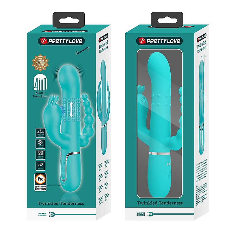 Pretty Love Cammy 4 In 1 Triple Rabbit Vibrator By Baile - Rabbit Vibrators