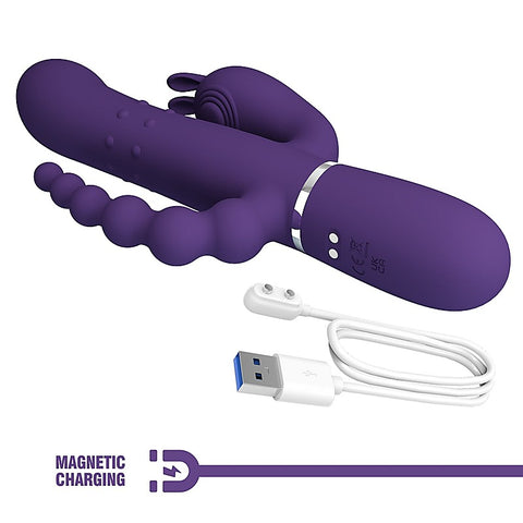 Pretty Love Cammy 4 In 1 Triple Rabbit Vibrator By Baile - Rabbit Vibrators