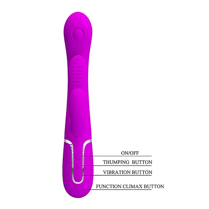 Pretty Love Shania 4 in1 - 7 Functions Rabbit Vibrator - Rabbit Vibrators