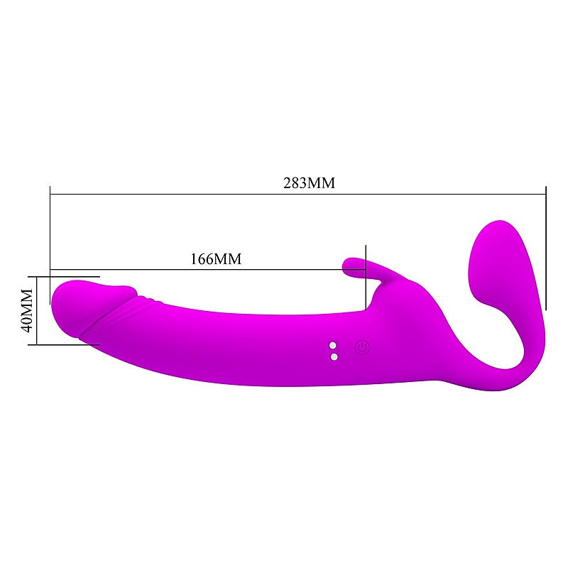 Zanini Vibrating Strapless Strap-On By Baile - Strap On Sextoys