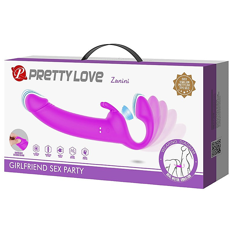 Zanini Vibrating Strapless Strap-On By Baile - Strap On Sextoys