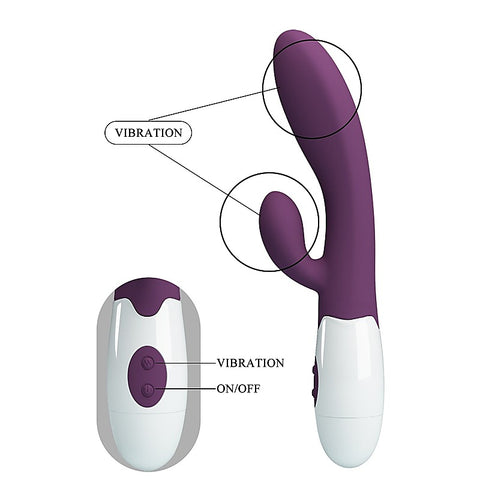 Pretty Love Alvis 30 Functions Rabbit Vibrator Purple - Rabbit Vibrators