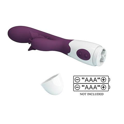 Pretty Love Butterfly Kiss Rabbit Vibrator Purple - Rabbit Vibrators
