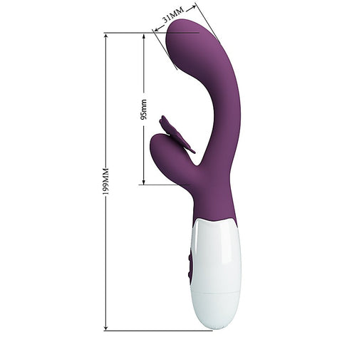 Pretty Love Butterfly Kiss Rabbit Vibrator Purple - Rabbit Vibrators