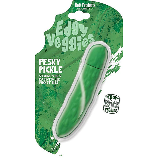 Hott Products Edgy Veggies Pickle Shaped Bullet Vibrator - Bullet Vibrators