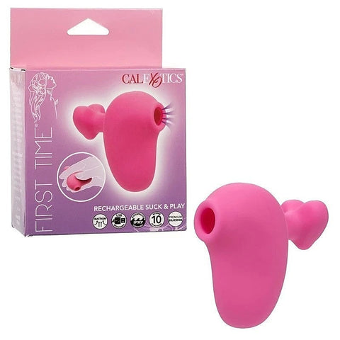 CalExotics First Time Rechargeable Suck & Play Stimulator - Clit Ticklers and Pulsators