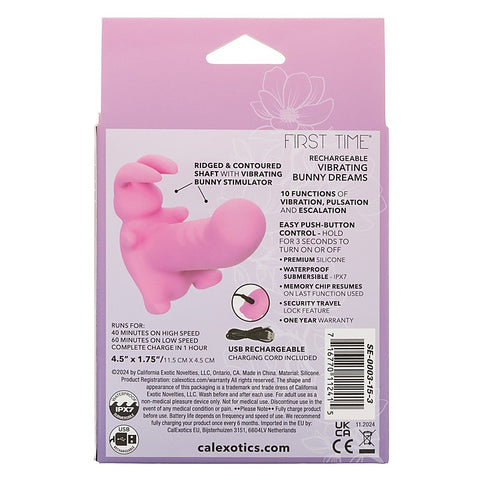 CalExotics First Time Rechargeable Vibrating Bunny Dreams - Clit Ticklers and Pulsators