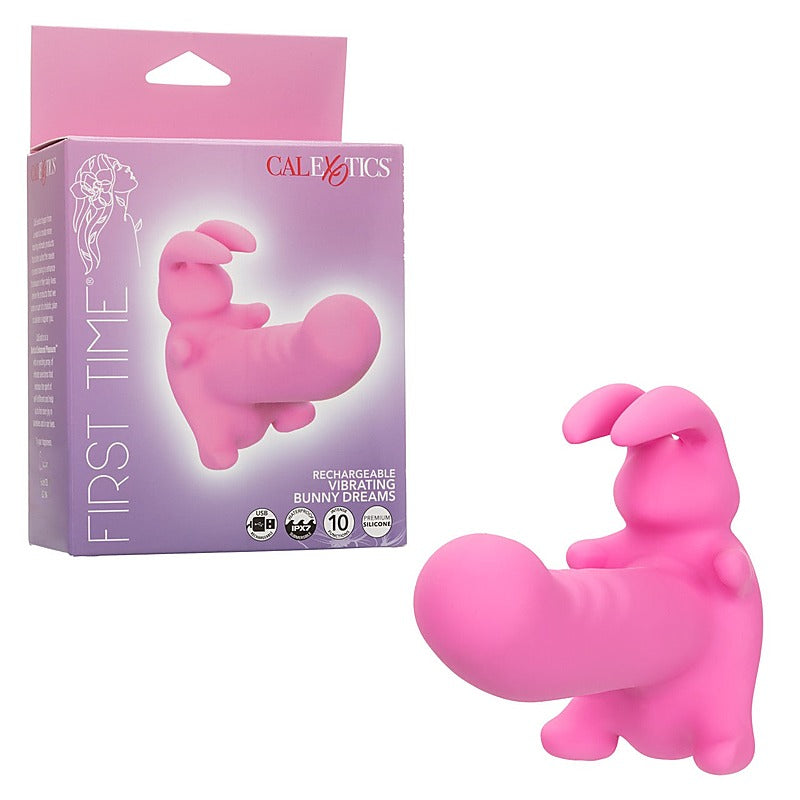 CalExotics First Time Rechargeable Vibrating Bunny Dreams - Clit Ticklers and Pulsators