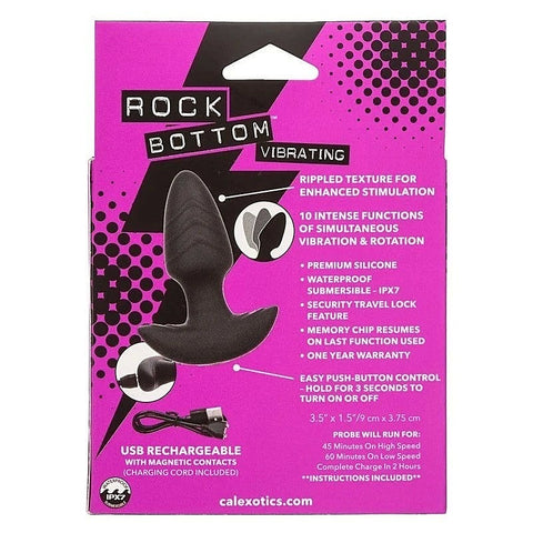 CalExotics Rock Bottom Vibrating Rotating Anal Probe - Butt Plugs
