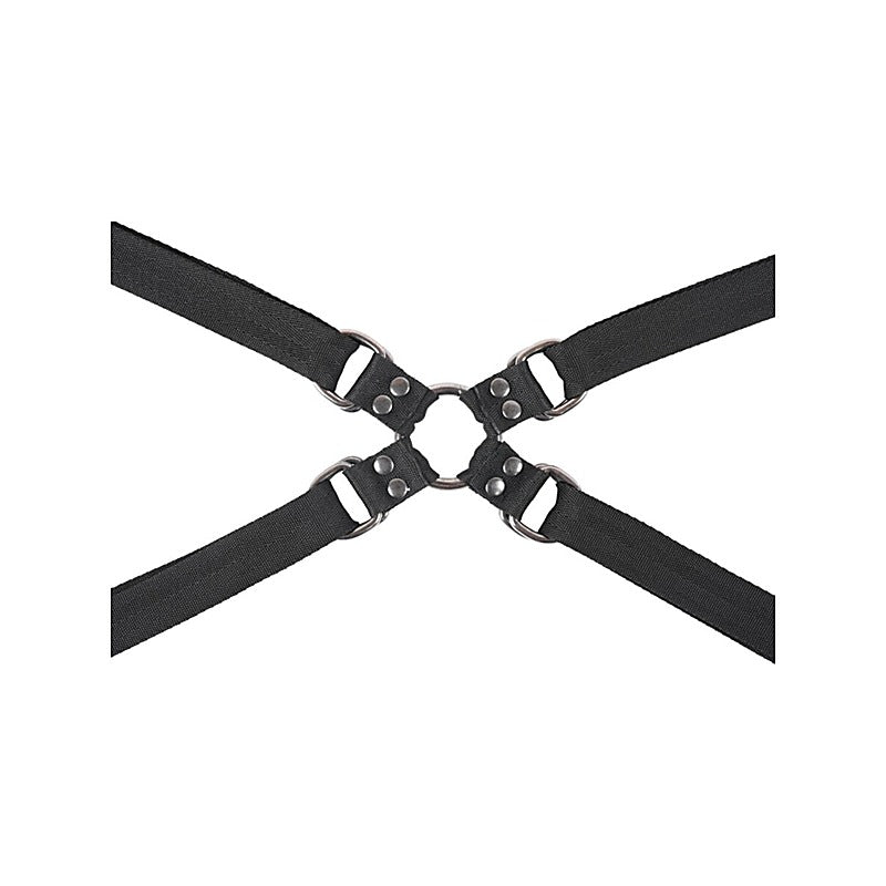 Velvet Noir Adjustable Hog Tie And Cuff Set By Sportsheets - Cuffs And Restraints