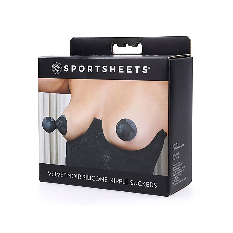 Velvet Noir Silicone Nipple Suckers By Sportsheets - Nipple and Clit Clamps