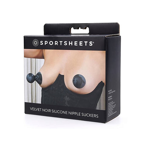 Velvet Noir Silicone Nipple Suckers By Sportsheets - Nipple and Clit Clamps