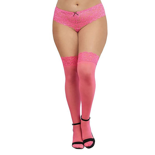 Dream Girl Lingerie Womens Thigh Highs Queen Size - Fishnet and Thigh Highs