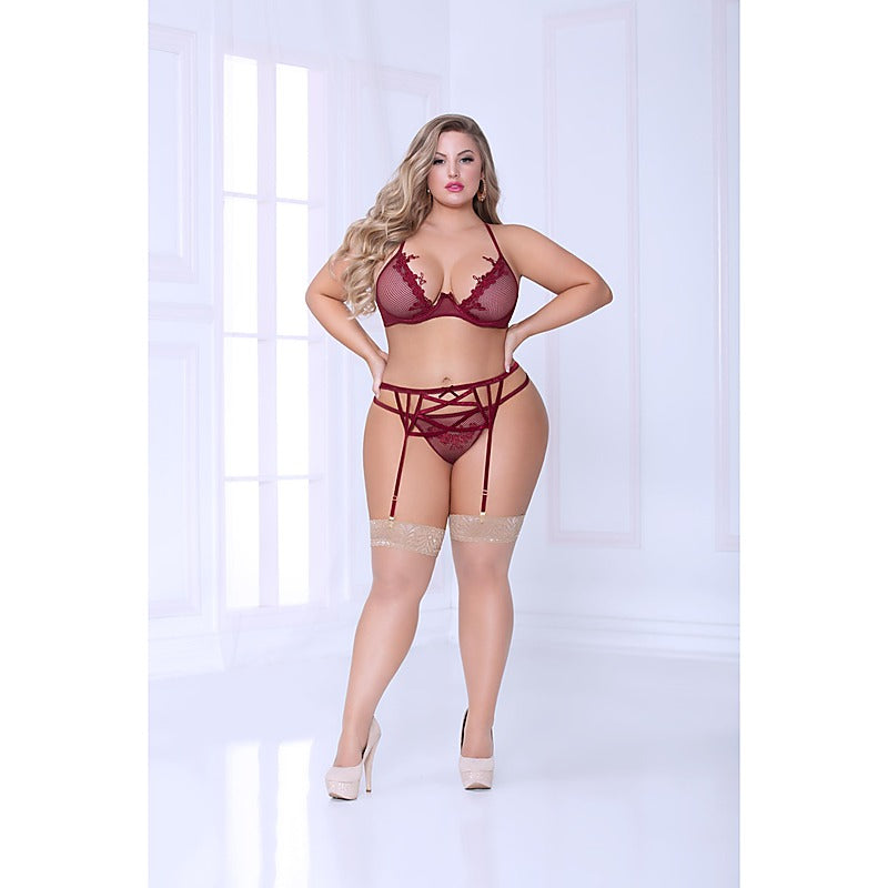Nothing But Net Applique Bra Set By Seven 'Til Midnight - Bras and Bra Sets