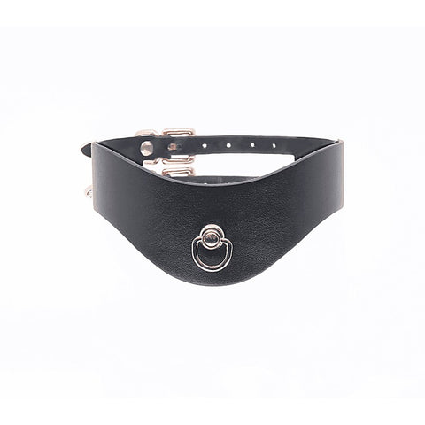 Love In Leather Double Strap Bondage Collar - Collars and Leads