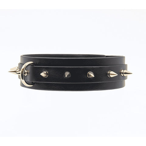 Love In Leather Double Strap Bondage Collar - Collars and Leads