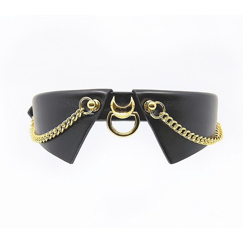 Love In Leather Faux Leather Lapel Collar - Collars and Leads