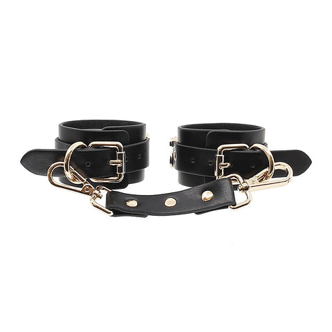 Love In Leather Yes Sir Faux Leather Wrist Cuffs - Cuffs And Restraints