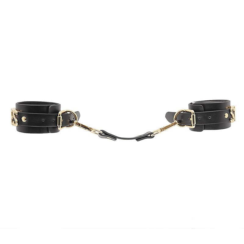 Love In Leather Yes Sir Faux Leather Wrist Cuffs - Cuffs And Restraints