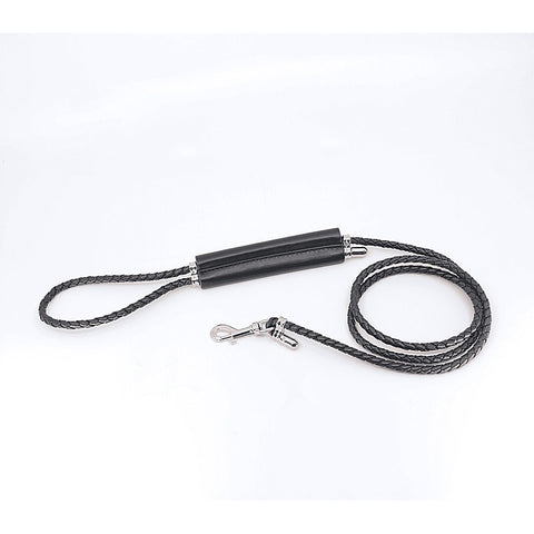 Love In Leather Braided Lead With Coloured Hardware - Collars and Leads