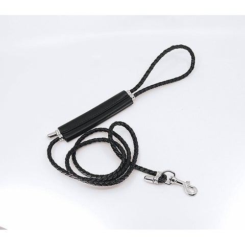 Love In Leather Braided Lead With Coloured Hardware - Collars and Leads