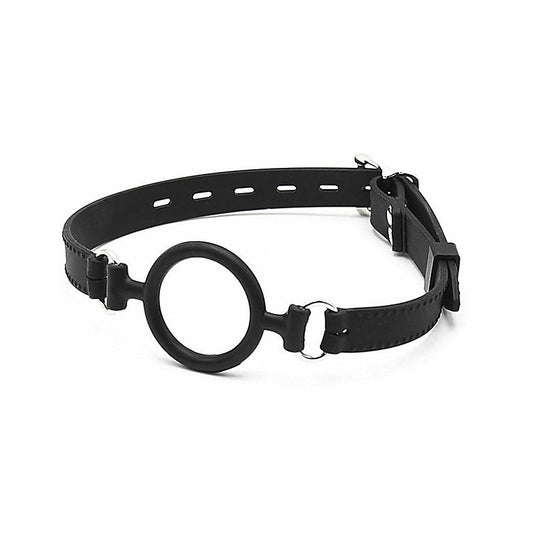 Love In Leather BDSM Play Silicone O Ring Gag - Bondage Gags and Bits