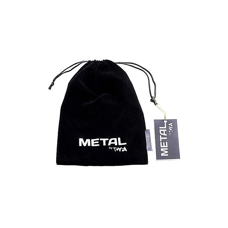 Metal Silver Anal Plug Small With Coloured Tail By Toyfa - Butt Plugs