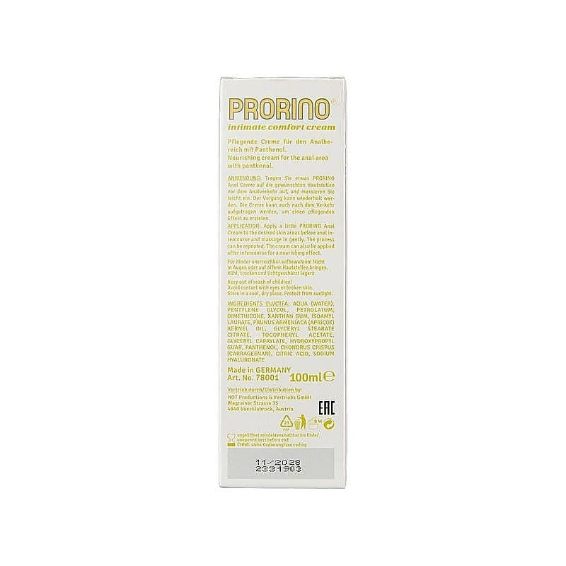 Prorino Unisex Anal Comfort Cream By Hot Ero - Anal Lubes