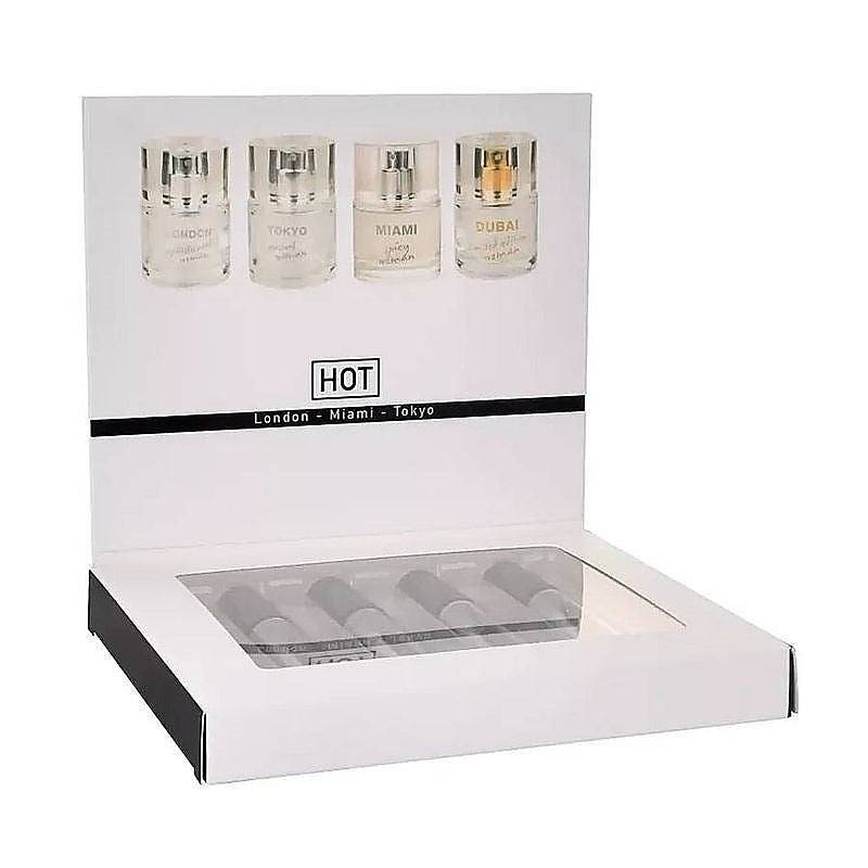 Hot Pheromone 4 Pack Perfume Tester Box By Hot Ero - Sex Pheromones and Perfumes