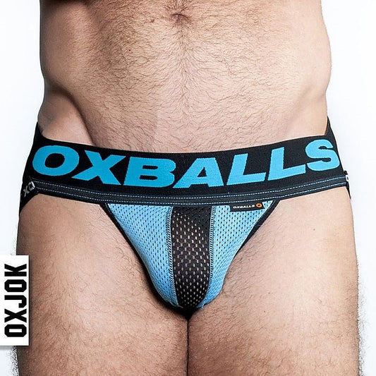 Oxballs Airmesh Swagger Male Jockstrap Sky Blue