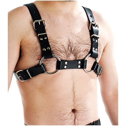 Double Shoulder Male Bulldog Brace By Love In Leather - Cuffs And Restraints