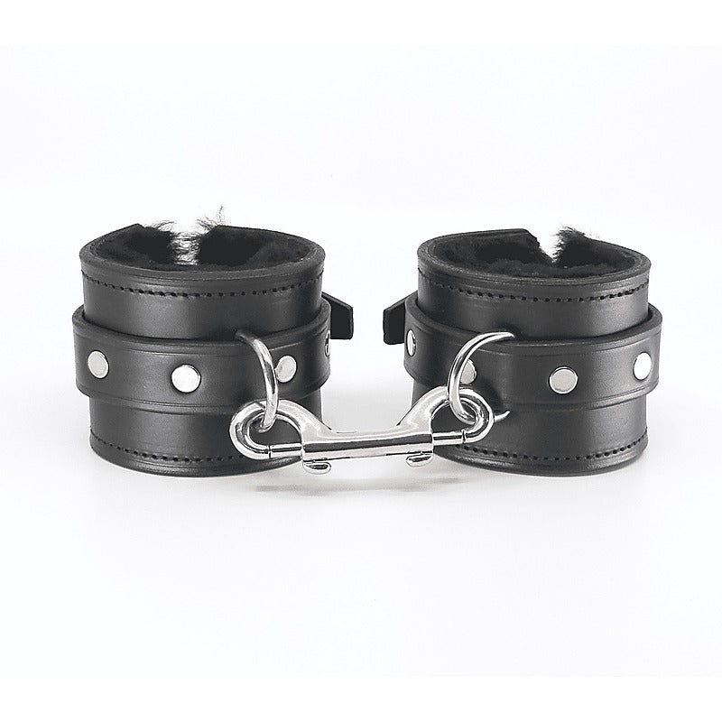 Love In Leather Sheepskin lined Ankle Restraints - Cuffs And Restraints