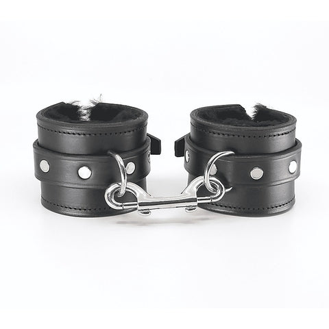 Love In Leather Sheepskin lined Ankle Restraints - Cuffs And Restraints