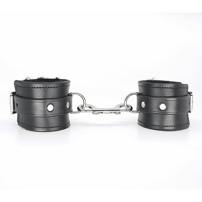 Love In Leather Sheepskin lined Ankle Restraints - Cuffs And Restraints