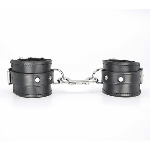 Love In Leather Sheepskin lined Ankle Restraints - Cuffs And Restraints