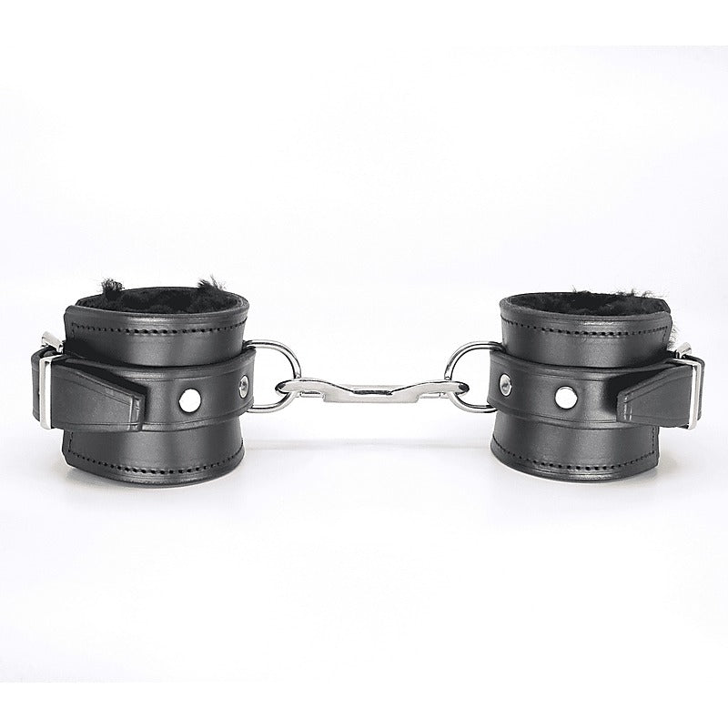 Love In Leather Sheepskin lined Ankle Restraints - Cuffs And Restraints
