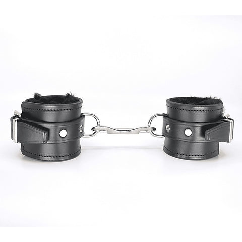 Love In Leather Sheepskin lined Ankle Restraints - Cuffs And Restraints