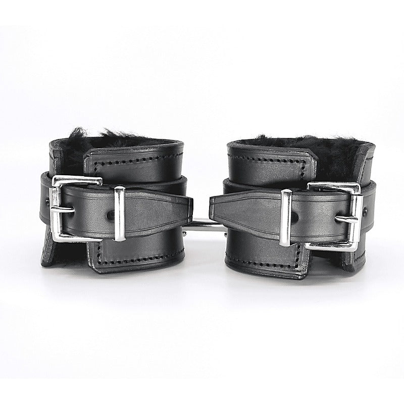 Love In Leather Sheepskin lined Ankle Restraints - Cuffs And Restraints