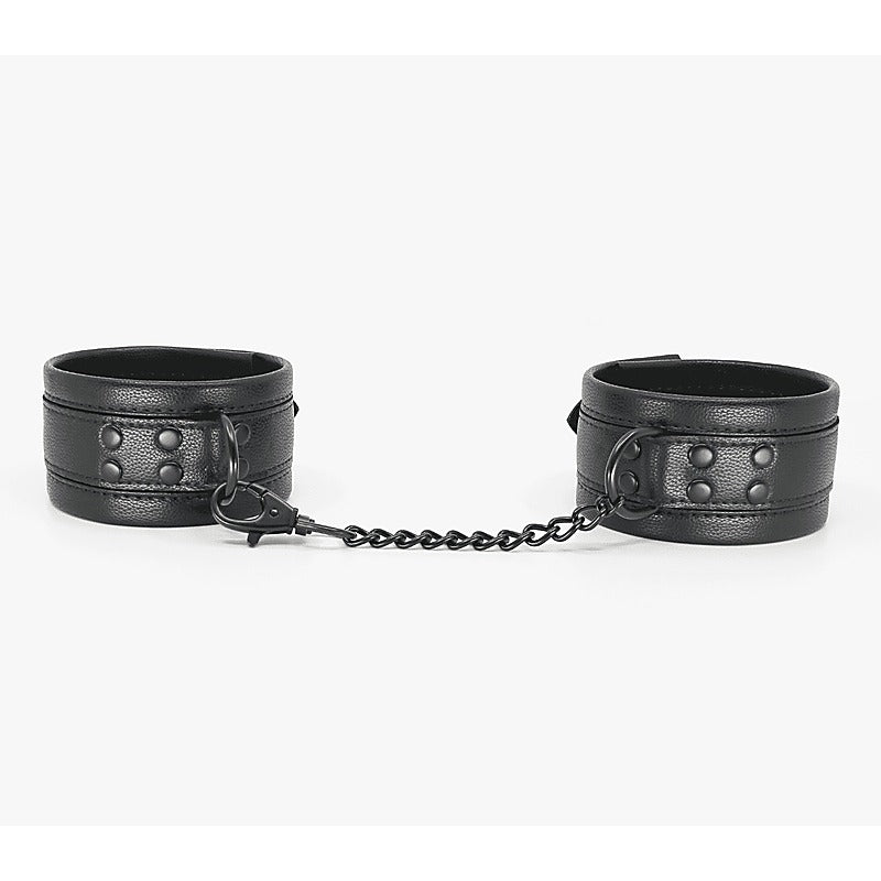 Love In Leather Padded Faux Leather Ankle Restraints - Cuffs And Restraints